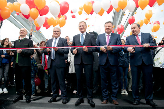 Eröffnung der neuen Eisenbahnbrücke